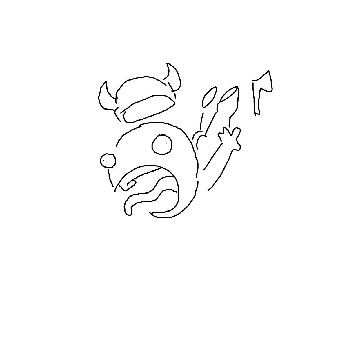 Drawing in The Cave Monster by Sabandija