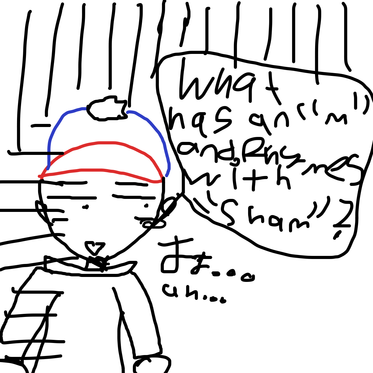 Drawing in paper egg man by EmoWeeb_the_Simp