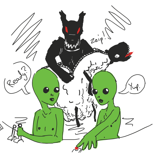 ...Nice doggy. - Online Drawing Game Comic Strip Panel by Potatopeelerkind