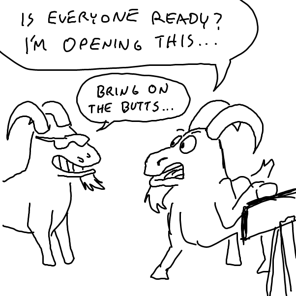 Drawing in Running of the Butts by Sabandija