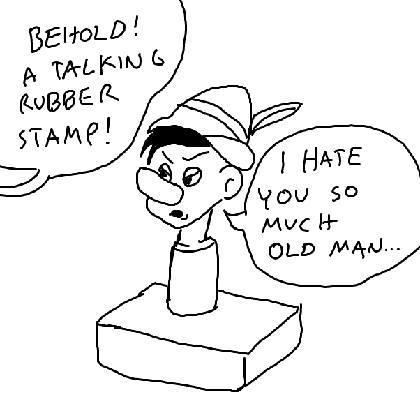 Drawing in Pinocchio by Sabandija