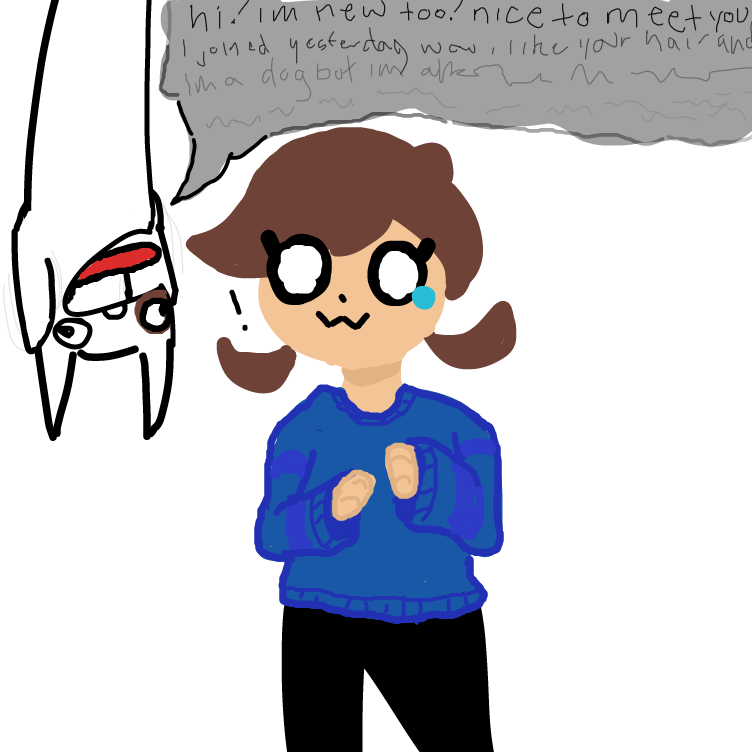 welcome to paneljam, kiddo! enjoy your stay! :D -avi - Online Drawing Game Comic Strip Panel by pantsless dog