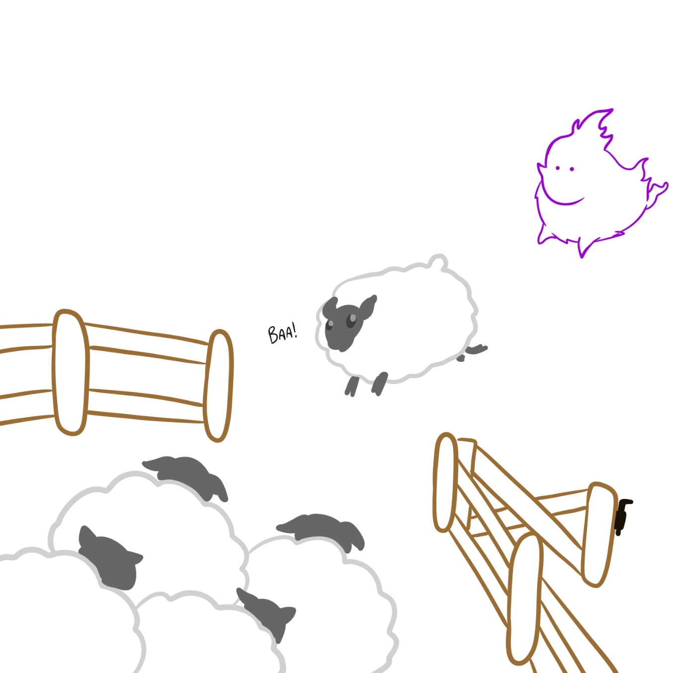 That'll do Fluff. - Online Drawing Game Comic Strip Panel by Wizard Croissant