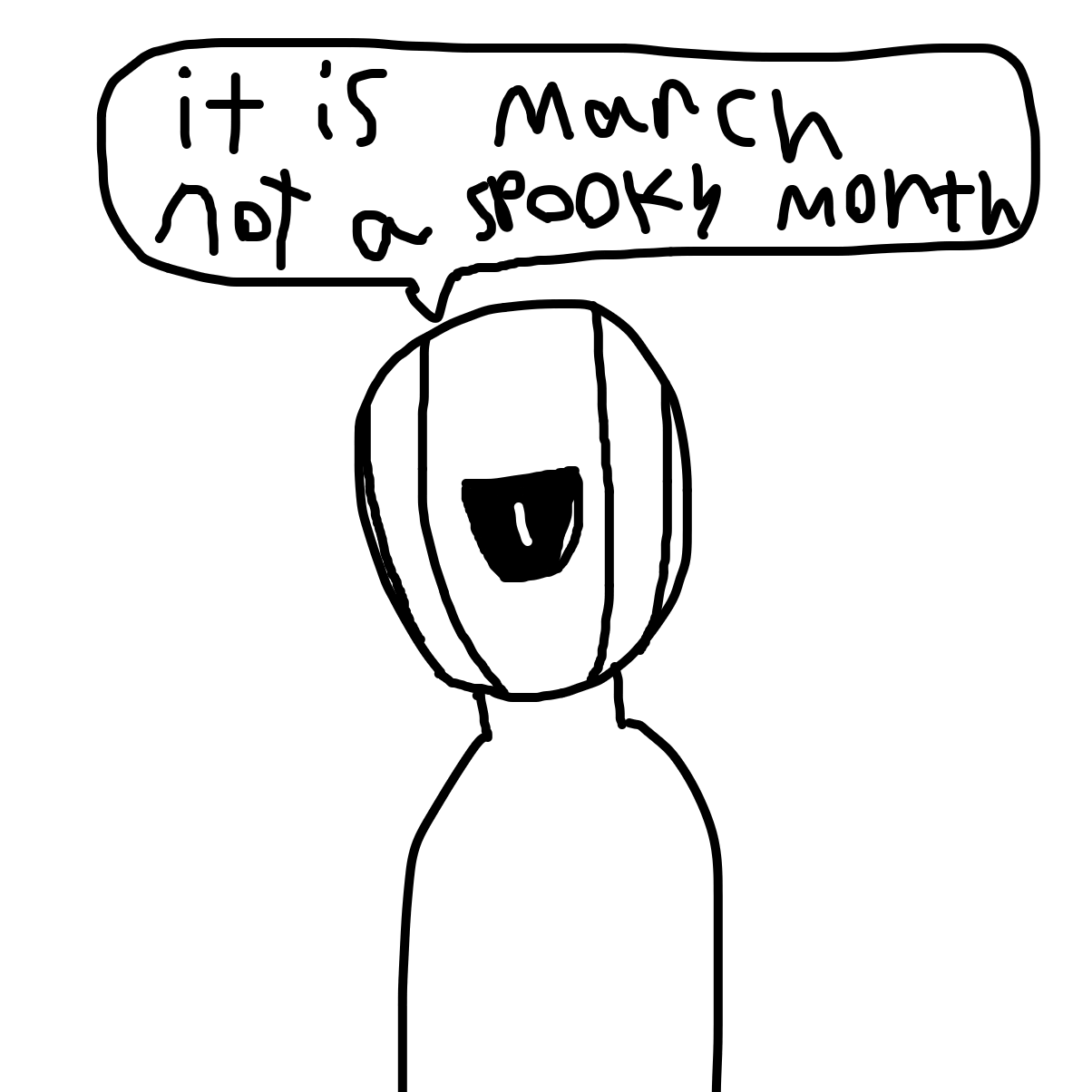 Drawing in Spooky Month by Blatzz