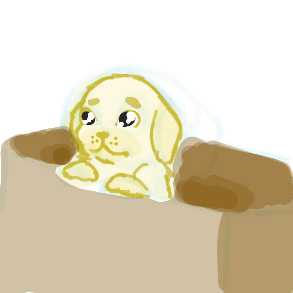 Drawing in puppy love by Q