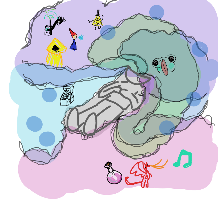 i have adhd and im tired  - Online Drawing Game Comic Strip Panel by pantsless dog