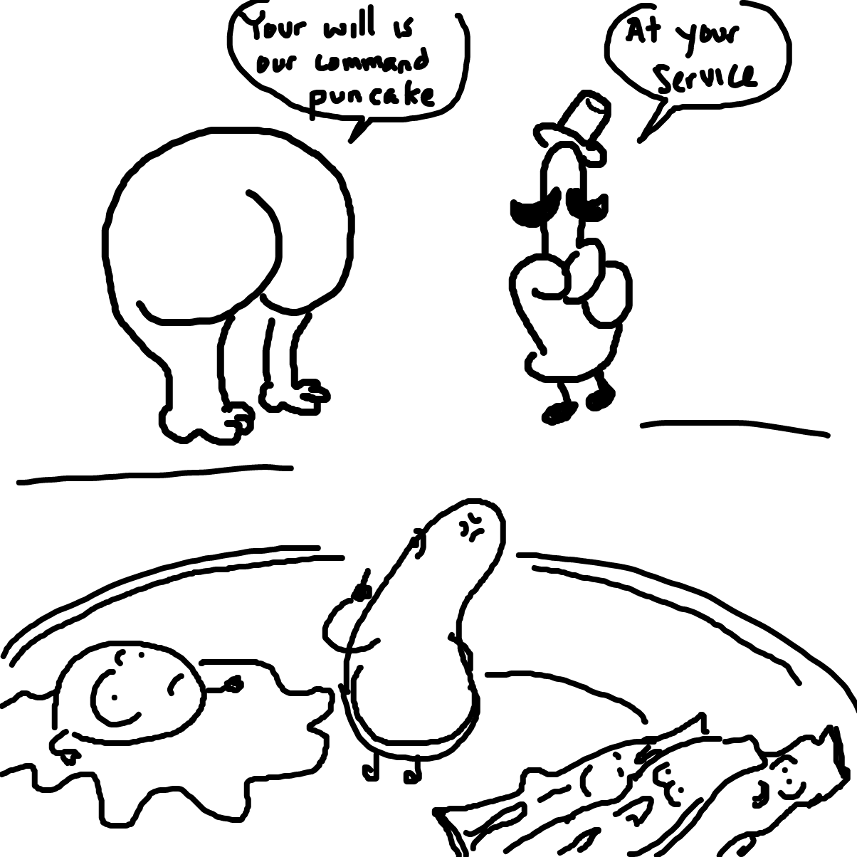 Drawing in Lone Pancake In Breakfast Land by rex