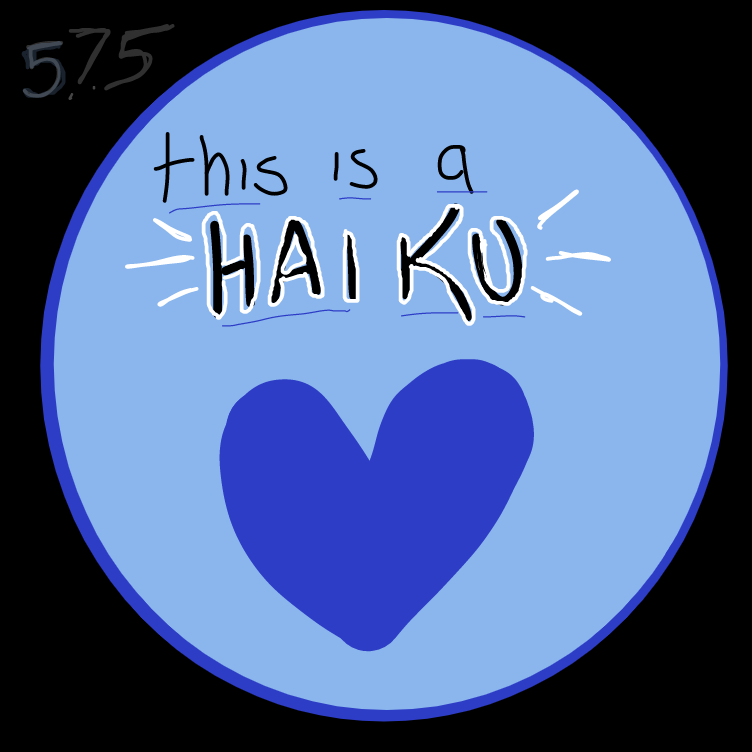 blue underline is the syllables, 2nd panel needs 7 and the last needs 5, good luck! - Online Drawing Game Comic Strip Panel by pantsless dog