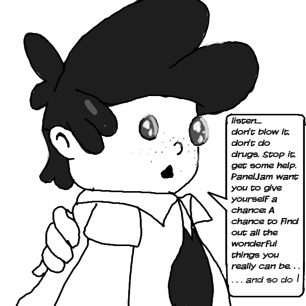 Stop it, get some help. - Online Drawing Game Comic Strip Panel by nekoraptor