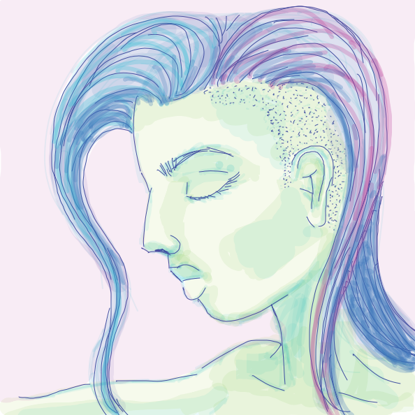 A meditative person, deep in thought.  - Online Drawing Game Comic Strip Panel by Simply_Kali
