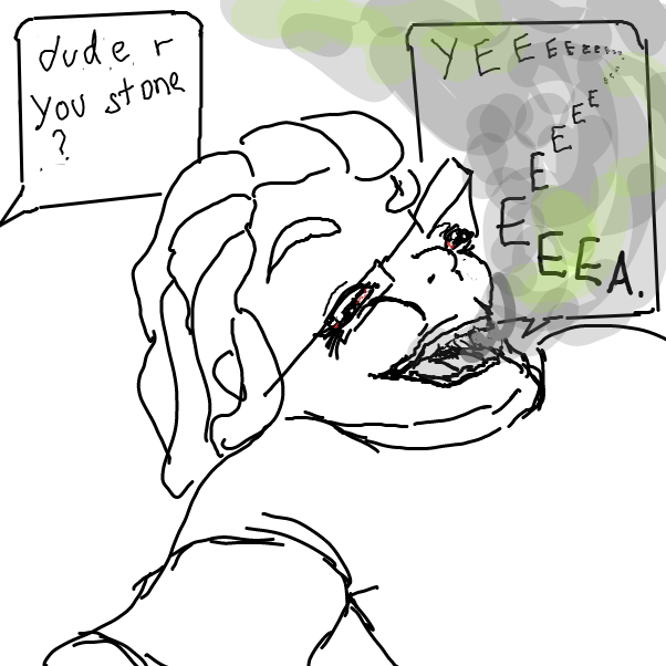 Drawing in marijuana  by nekoraptor