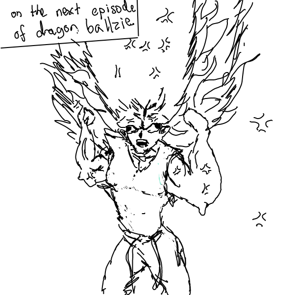 Drawing in this is an super sayian 2 by nekoraptor