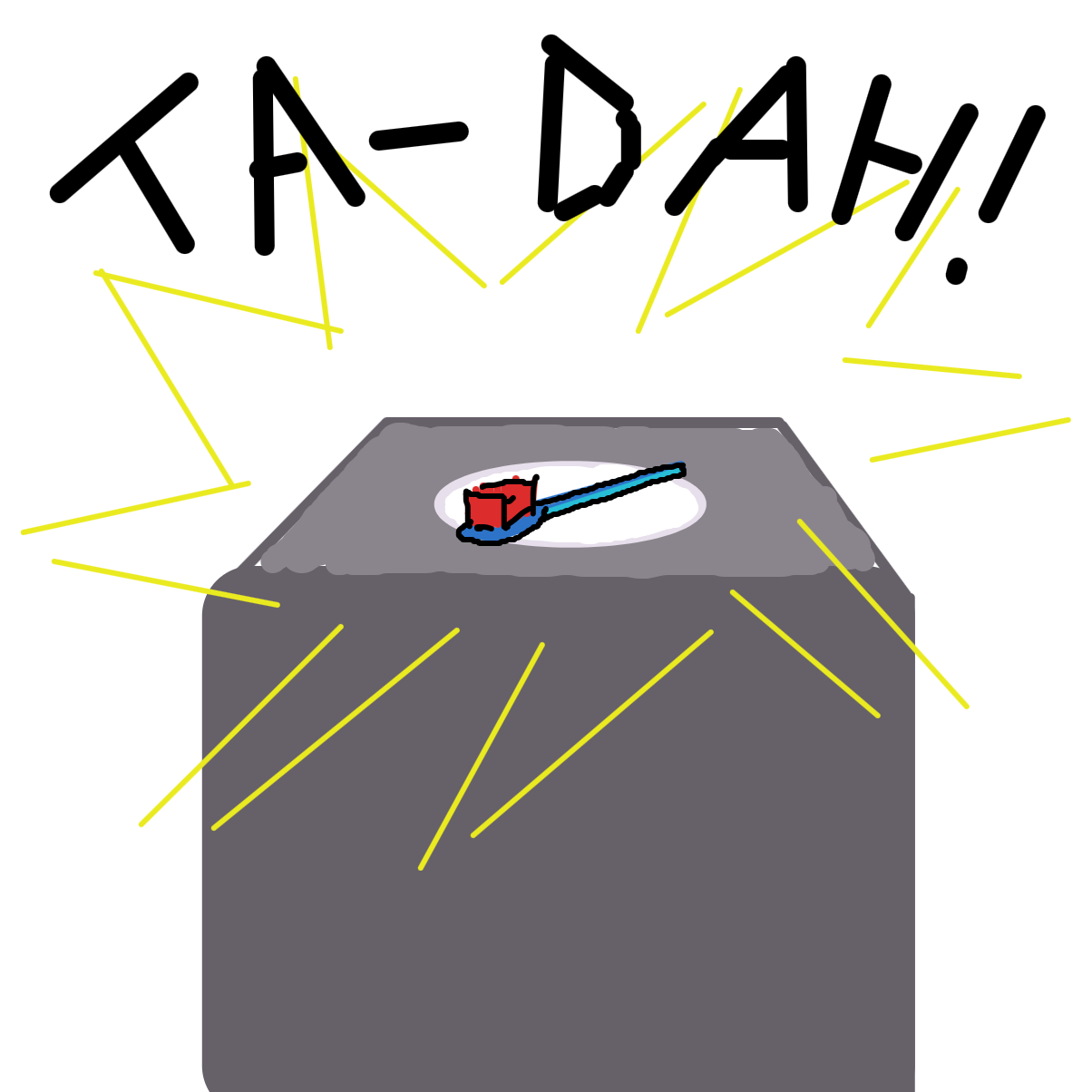 A toothbrush - Online Drawing Game Comic Strip Panel by Scribbledabble