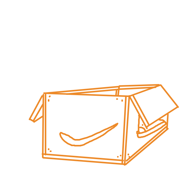 Drawing in Cardboard Box by Dragatile