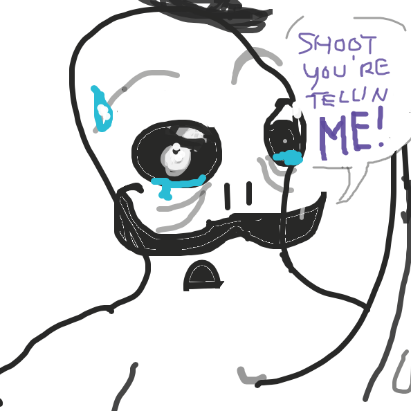 Mr. octopussay agrees and is relieved “that” is over.  what door are they walking out of? Kitchen? Bathroom? Bedroom? - Online Drawing Game Comic Strip Panel by Peanut Butta Prince