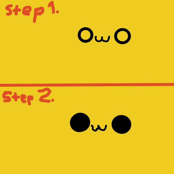 Drawing in How to draw a cute person out of the OwO face by pandasister46