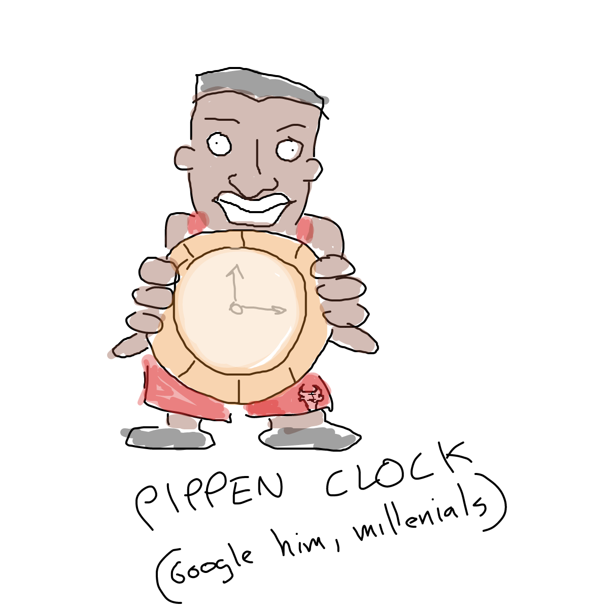 Drawing in Chicken Clock by Sabandija