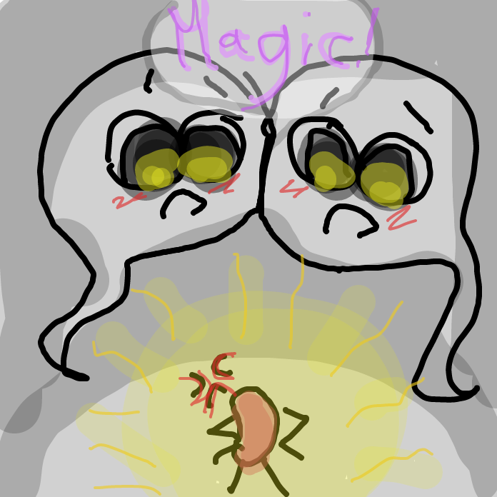 Drawing in me n da bois eating beans at 2 am by MY~LEIGH