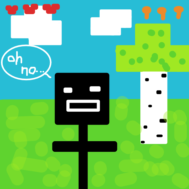 He is in minecraft... - Online Drawing Game Comic Strip Panel by StickBoyy