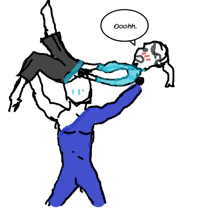 He is trying to impress her - Online Drawing Game Comic Strip Panel by StickBoyy