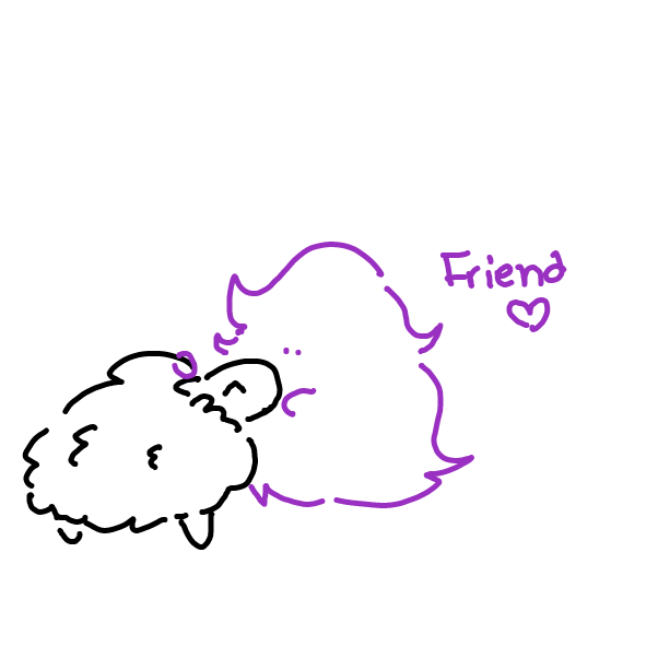 Drawing in fluff by MaskedShadows