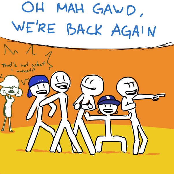 BROTHERS, SISTERS, EVERYBODY SING - Online Drawing Game Comic Strip Panel by Aluminimalism