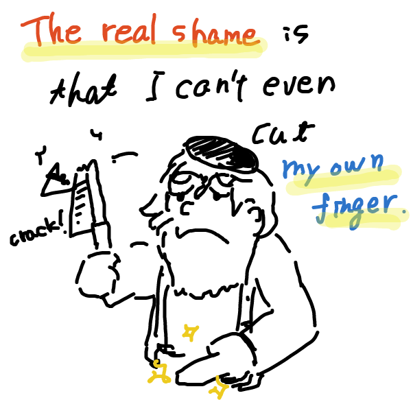 Drawing in A Real Shame by esehara