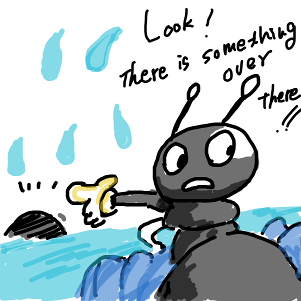 Drawing in Ants In A Bottle Cap by esehara