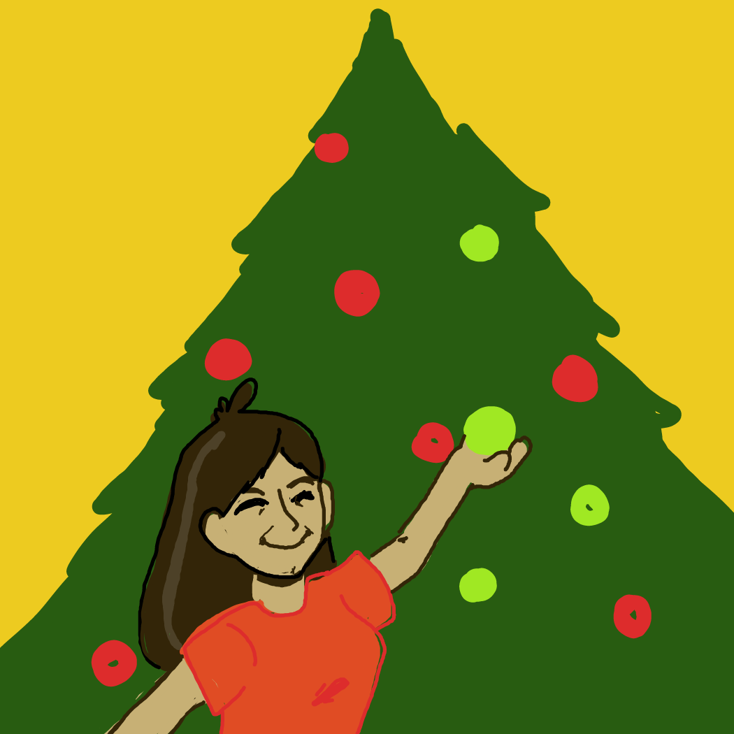 She's growing up thorough the xmas - Online Drawing Game Comic Strip Panel by Rednightlights