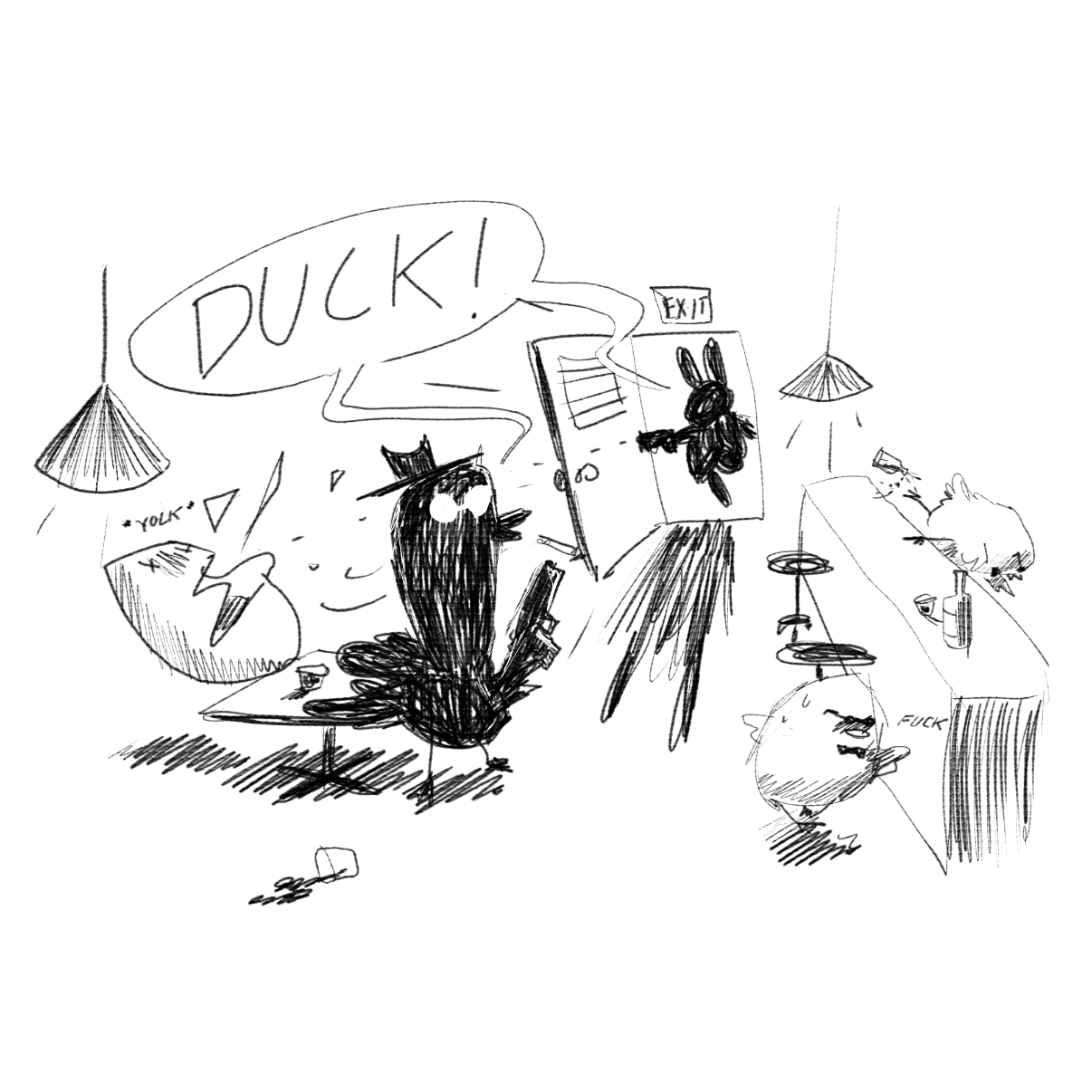 Drawing in Hard Boiled by Potato Man