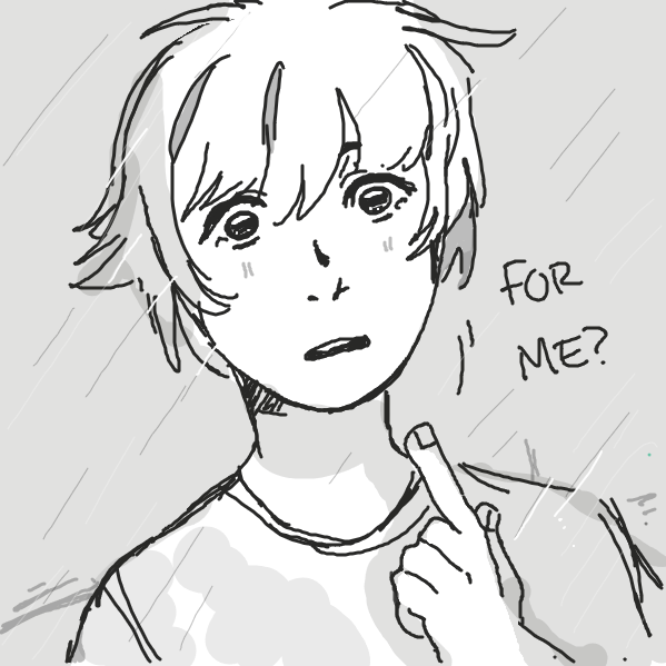 Drawing in rainy day by Akuyi