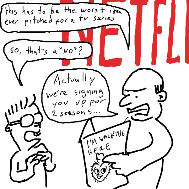 Drawing in I'm walking here by Sabandija