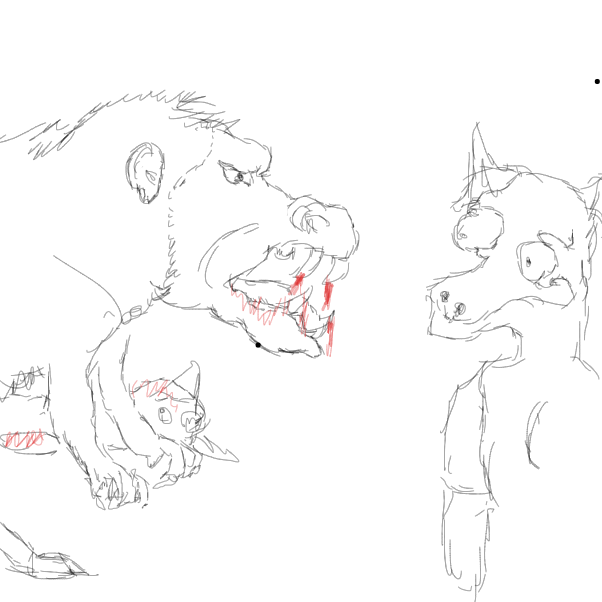 Drawing in Freak furries Speczoo gang by YARF