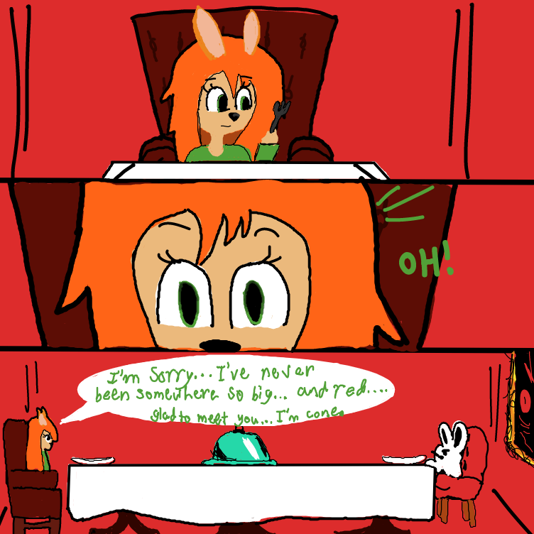 Well met, or rather maybe poorly met. A tad shy. - Online Drawing Game Comic Strip Panel by Setin