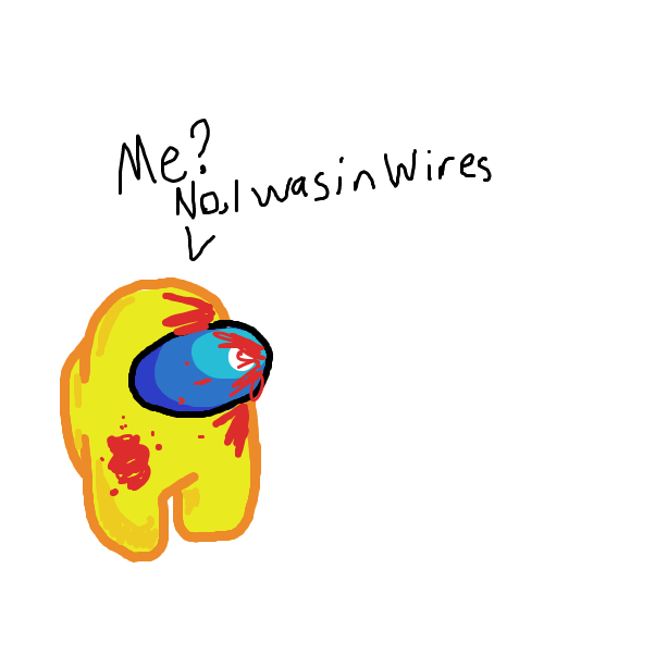 Drawing in when the imposter is sus by Karkat