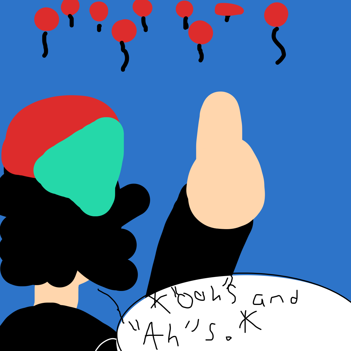 The crowd and boy are responding with “ooh”s and “ahh”s. - Online Drawing Game Comic Strip Panel by EmoWeeb_the_Simp