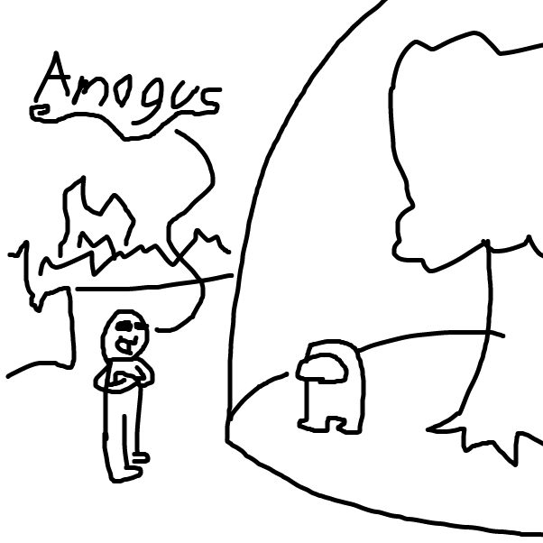 amogus - Online Drawing Game Comic Strip Panel by Ohnooooo