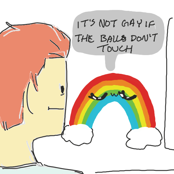no homo - Online Drawing Game Comic Strip Panel by ironically horny