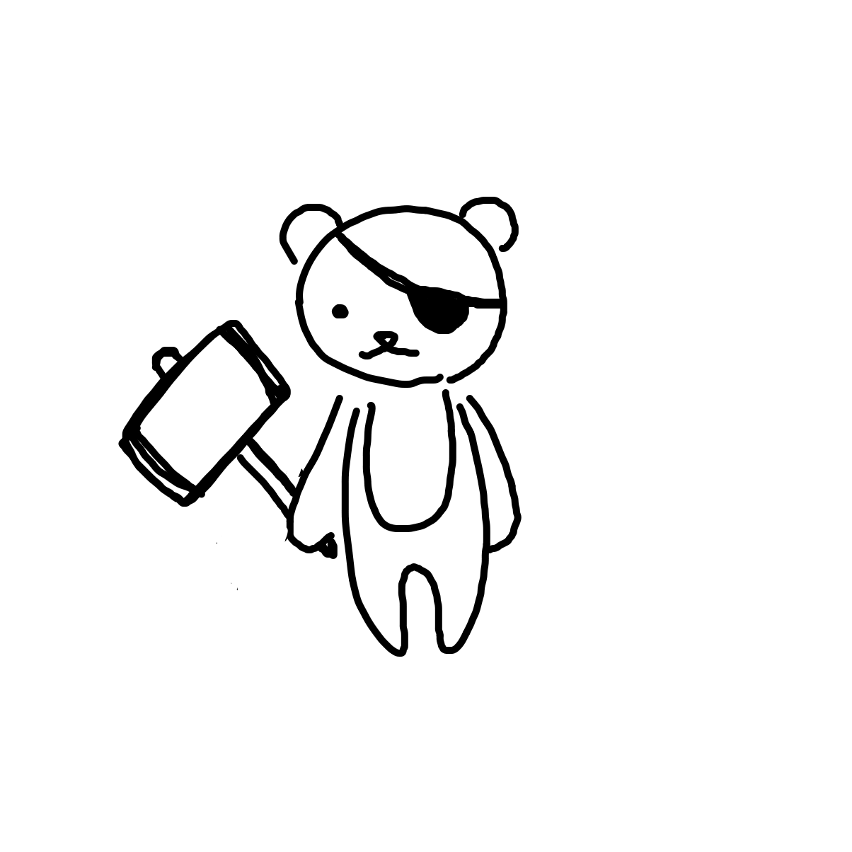 Drawing in bear by stritrus