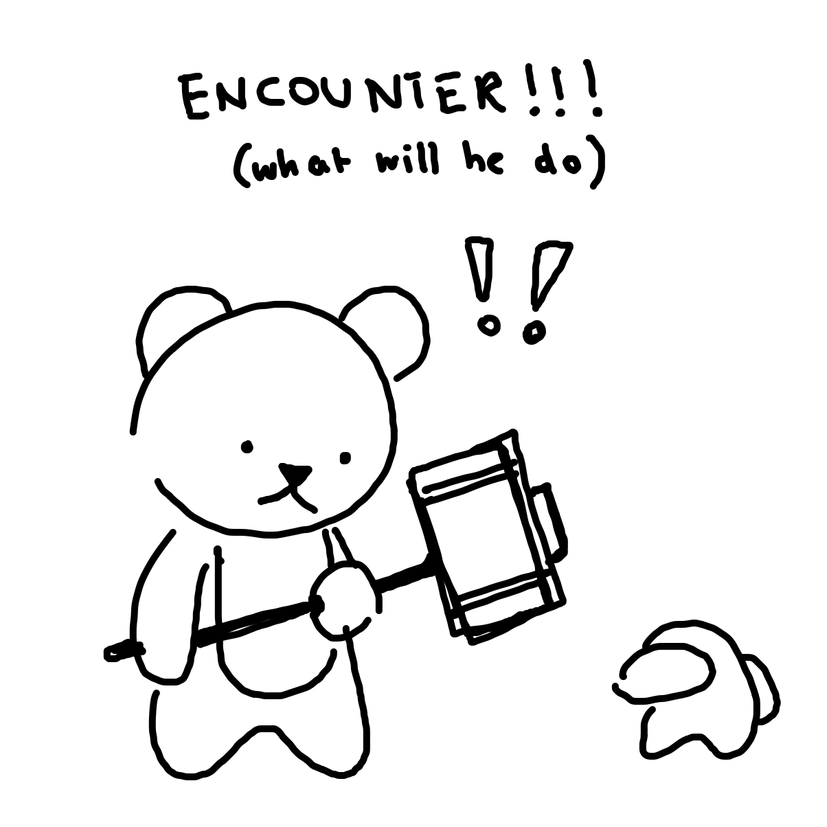 Drawing in bear by stritrus