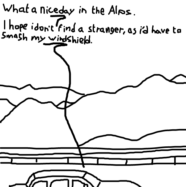 Drawing in When You Find A Stranger In The Alps by Ohnooooo