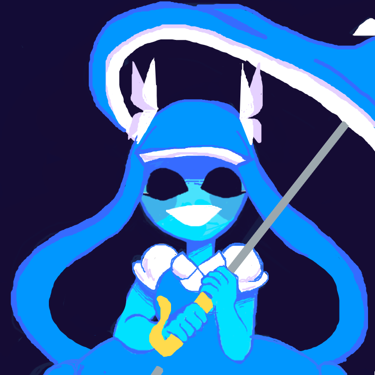 First panel in Blue! drawn in our free online drawing game