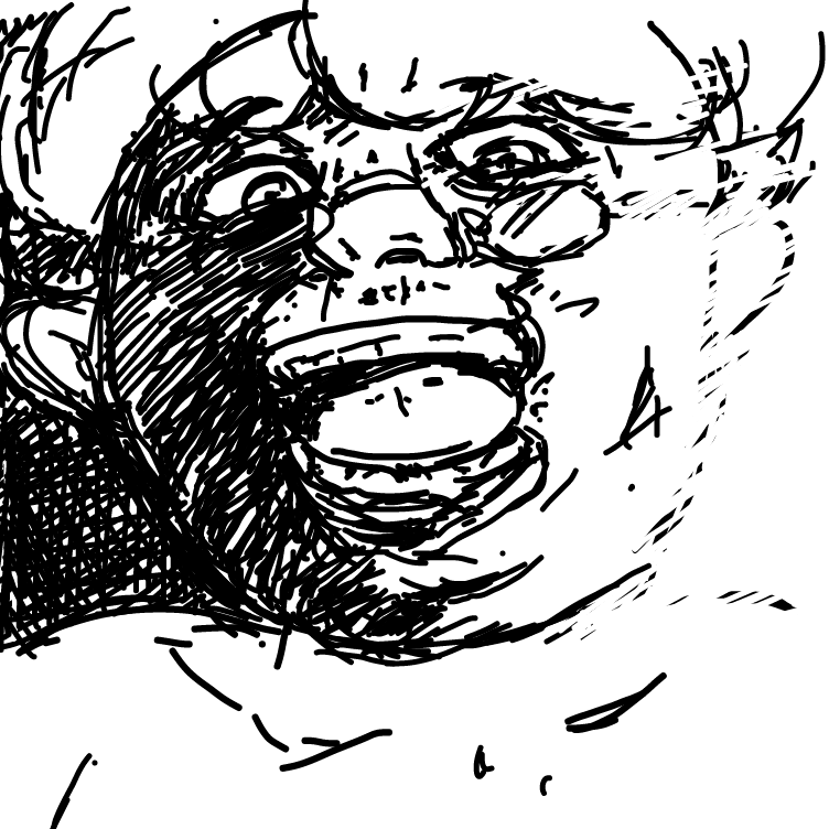 Drawing in What's your scary face? by esehara