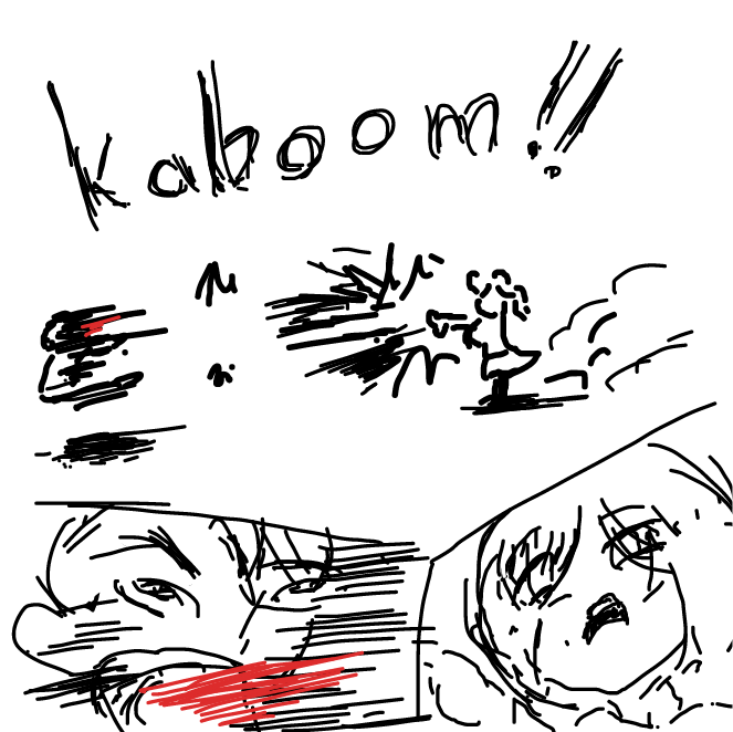 Drawing in Don’t you dare by esehara