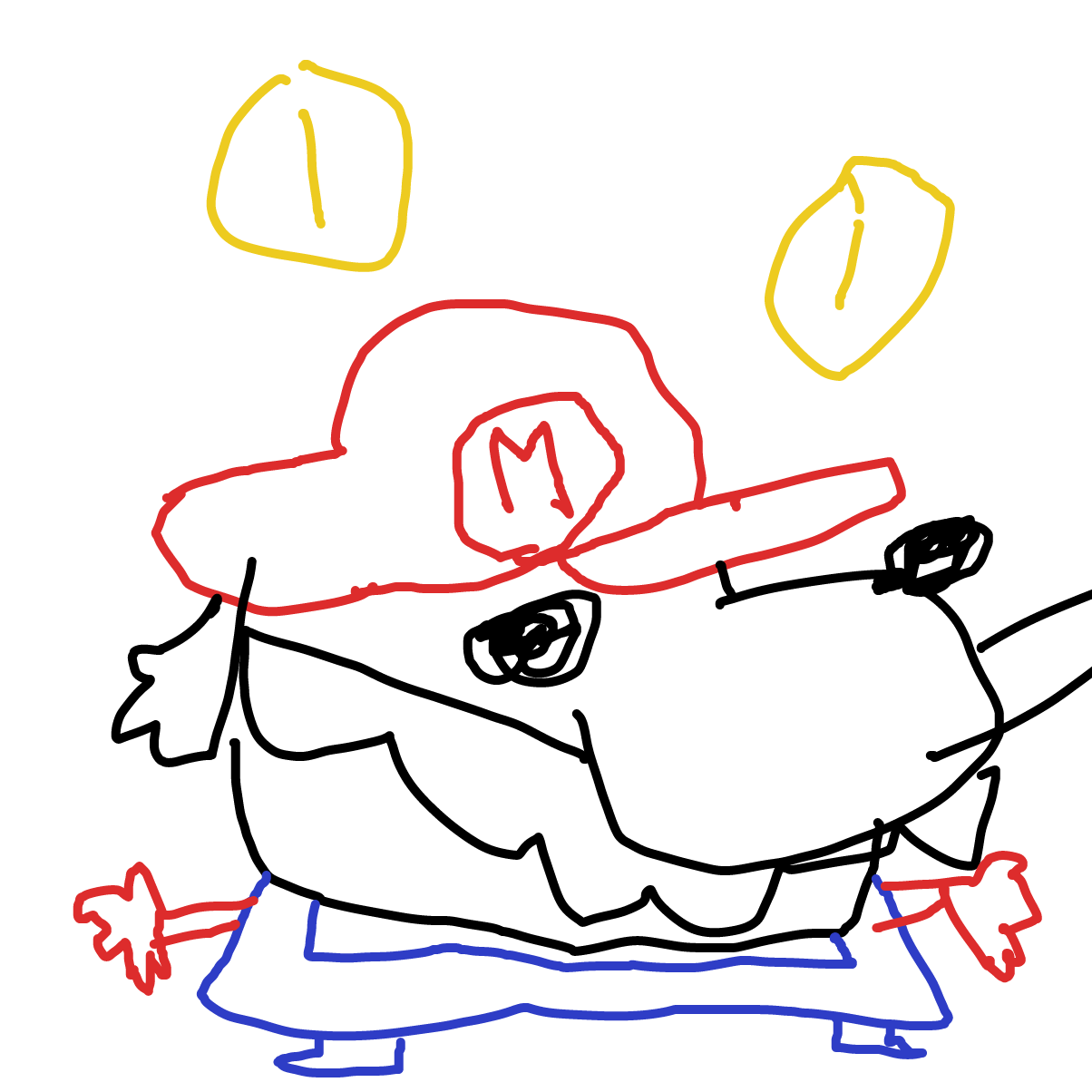 Drawing in 90s To Draw: First Game Character You Think Of! by Prawnston