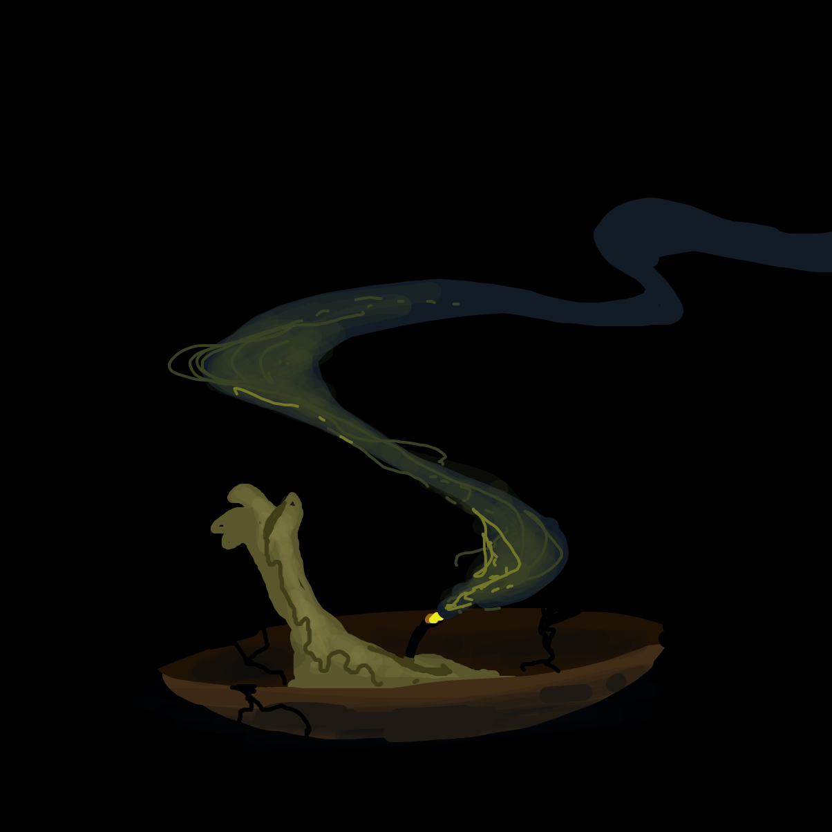 Drawing in Sad Candle by Soap