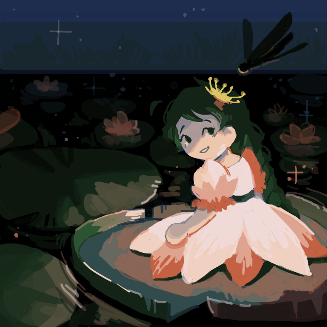 da water lily and da dragonfly :> (i wanted to redo mine bc of these rad artists grr) - Online Drawing Game Comic Strip Panel by Cea