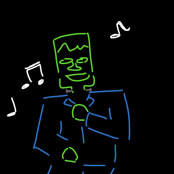 Drawing in They Did the Monster Rush by Aluminimalism