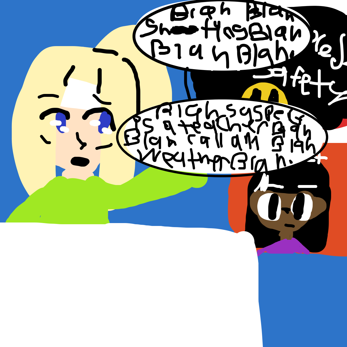 The teacher sh0t up the school she sister snapped OxO - Online Drawing Game Comic Strip Panel by EmoWeeb_the_Simp