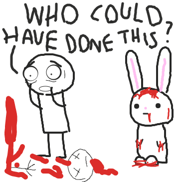 First panel in BLOOD EVERYWHERE drawn in our free online drawing game